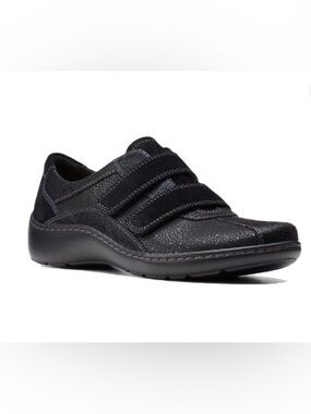 Clarks Women’s Black Cora Azalia Velcro Slip-On Loafer 7